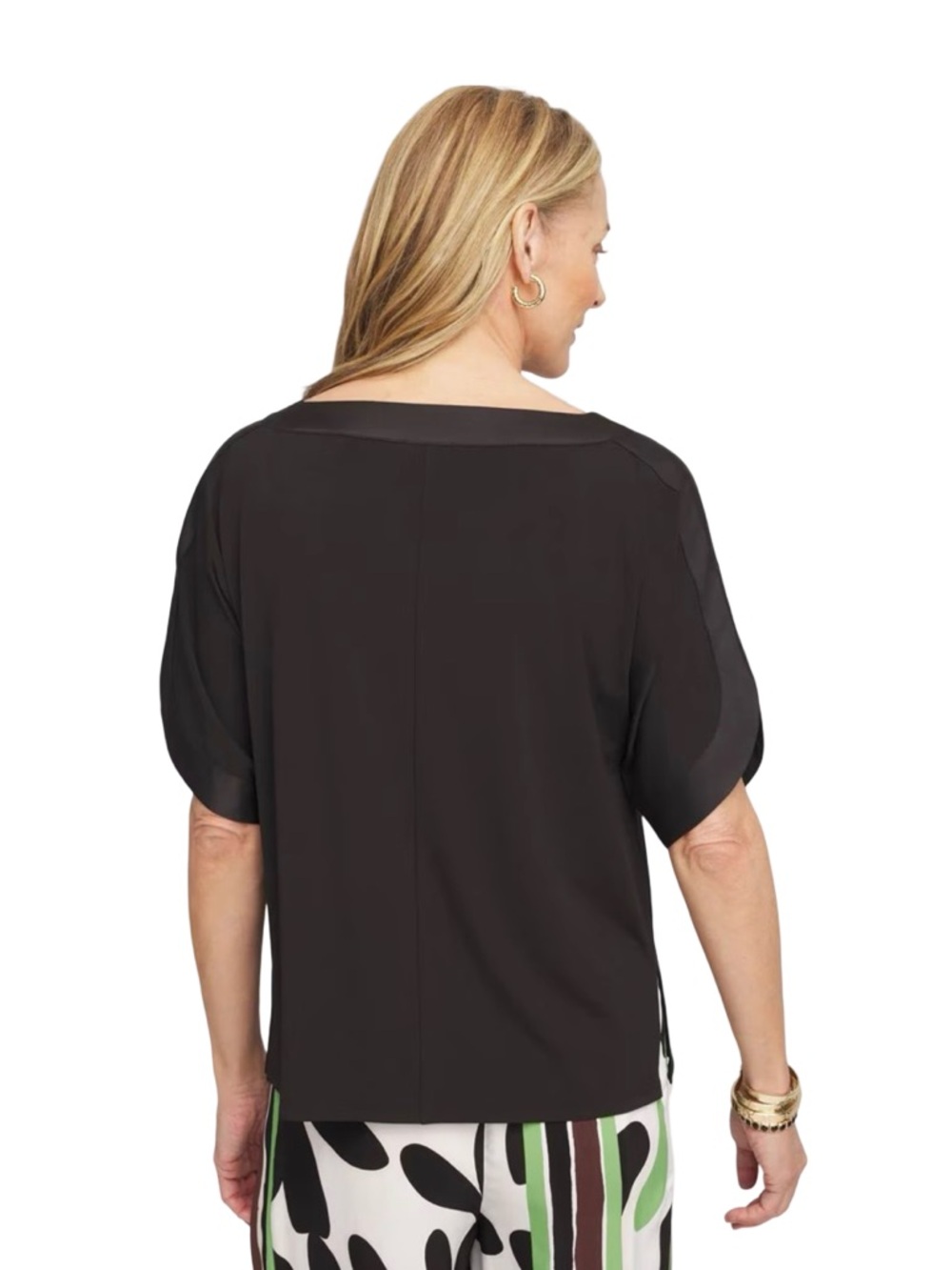NWT Chico's Black Dolman-Sleeve Women's Top - Picture 7 of 7